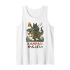Samurai Cat on Tyrannosaurus rex. | Retro Japanese Vibes Tank