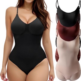 RJIHOEN Body de Control de Barriga para Mujer, Paquete de 3 Fajas para Mujer para Levantamiento de glúteos, recuperación posparto, Modelado Corporal, Control de Barriga (Medium)