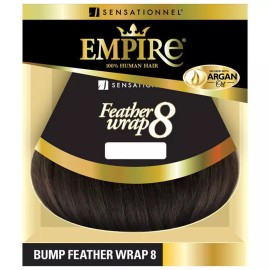 SENSATIONNEL EMPIRE BUMP HUMAN HAIR WEAVE - FEATHER WRAP 8 - 2 Dark Brown, REGULAR