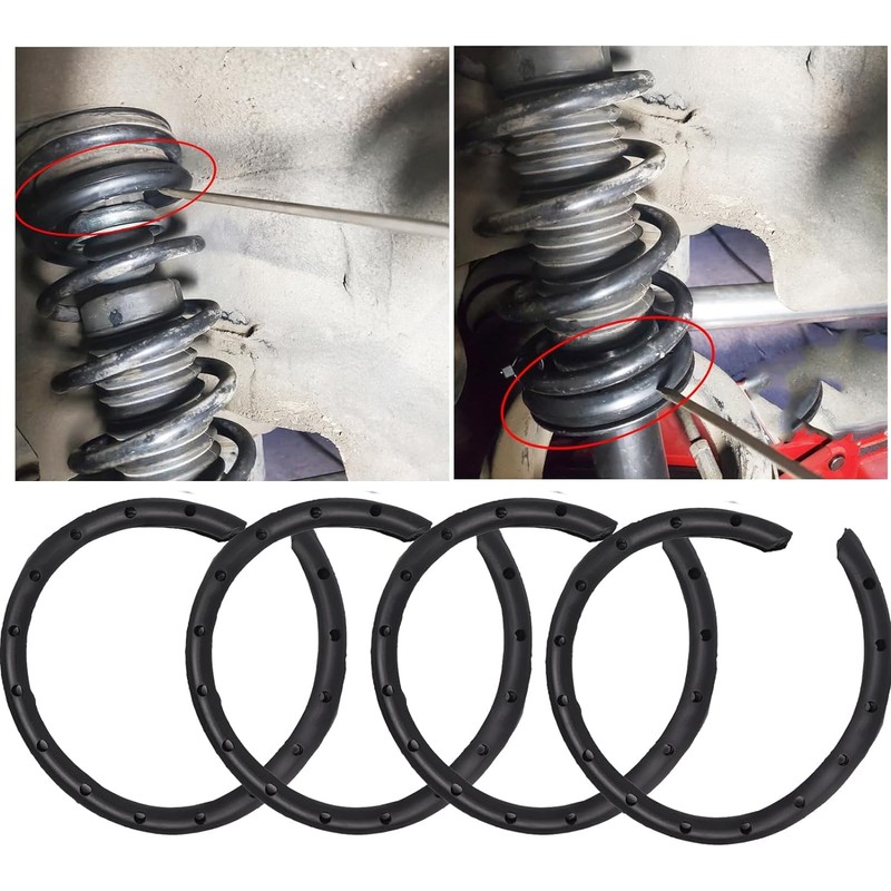 HOMEWITHU 4PCS Universal Coil Spring Silencer Insulator Rubber Sleeve Front