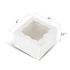 KPOSIYA 20 Pcs White Bakery Boxes with Window Individual Cupcake
