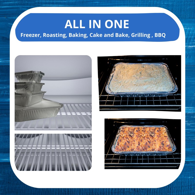 NUNOCHO Aluminium Foil Trays With Lids. Containers Pack 20 Set