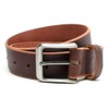Nickel Smart Roan Mountain Brown Leather Belt - 40"