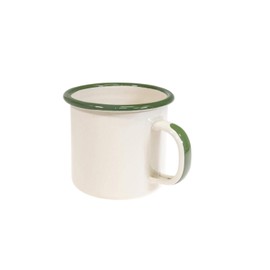 Nordisk Madam Bla Cup Large 350 ml White - Robust Rust-Resistant Retro Enamel Cup, 350 ml, Size 350 ml - Colour Cream