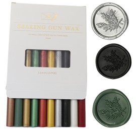 Wax Seal Sticks，Atopbb 10 Pieces Assorted Colors Glue Gun Wax Sealing Sticks for Wax Seal Stamp, Glue Gun Sealing Wax Great for Wedding Invitations Cards Envelopes (10#1)
