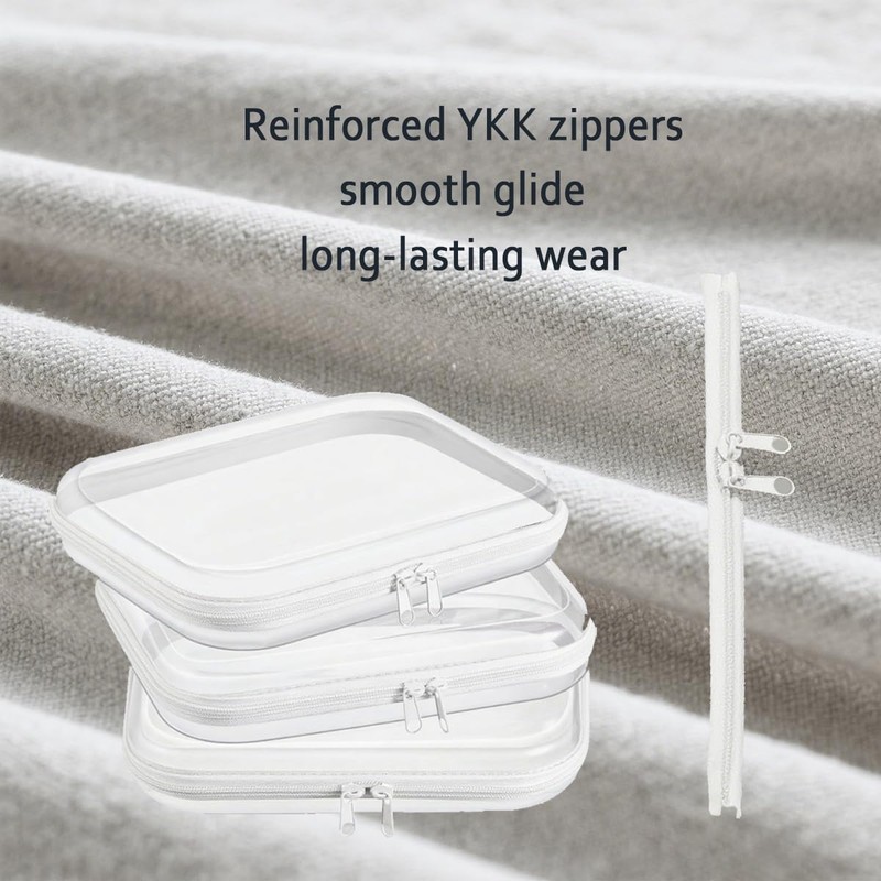Convihealth Clear hard shell zipper case, hard plastic storage pouch,