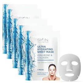 Skin Aesthetics Máscara de lámina hialurónica y colágeno - Paquete de 5