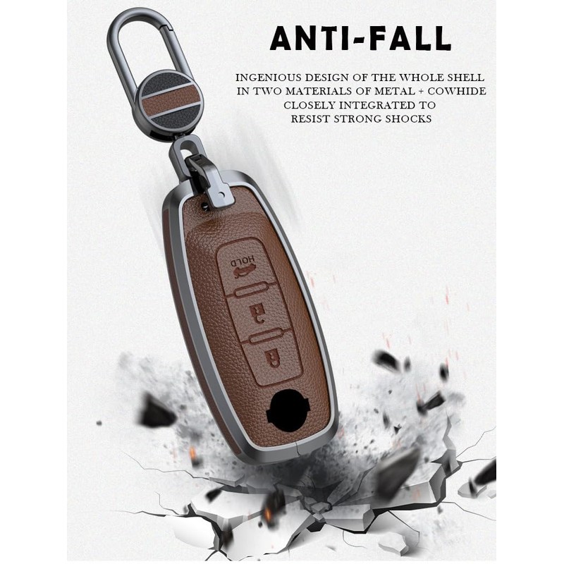 TECART Key Fob Cover Case Metal Key shell Full Protection