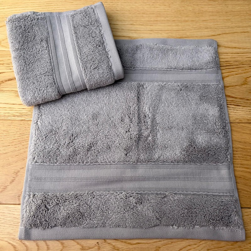 Turkish Cotton Face Cloths Pack of 2, 550 GSM, Soft