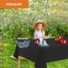 Party Dimensions 12 Pack Premium Black Rectangle Disposable Tablecloths Easy