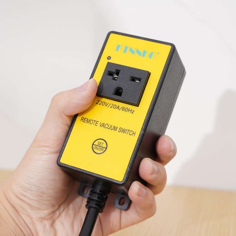 220V Automatic Remote Vacuum Switch, KTNNKG Wireless Outlet for High