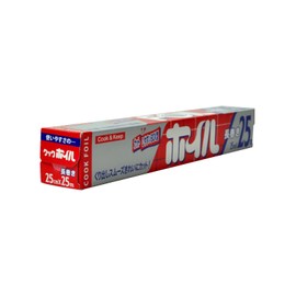 MU Packaging Long Roll Aluminum Foil Silver Width 9.8 inches (25 cm) x Length 9.6 ft (25 m) No Separation Required Paper Blade Made in Japan