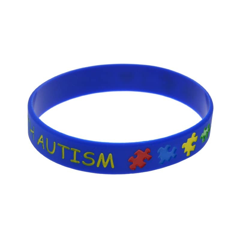 Set of 3 'I Love Someone with Autism' Wristbands Bracelets