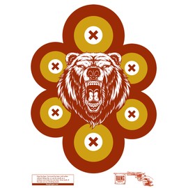 Bang Targets 18 x 12 Poke The Bear Shooting Target 25 Pack. Heavy Weight Paper for Pistol, Rifle, BB Gun, Airsoft and Archery Practice.