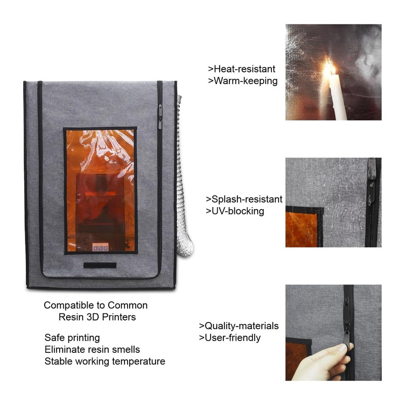 Multifunctional 3D Printer Enclosure w/Adjustable Ventilation Kit Eliminate Odors Tent