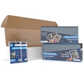 Premium 200 Count Toploaders + Penny Sleeves Storage | Hard Plastic & Soft Sleeves | Baseball + Trading Card Top Loaders Protectors | Clear Trading Card Top Loader | Ultra MTG + Pro Sports Toploaders