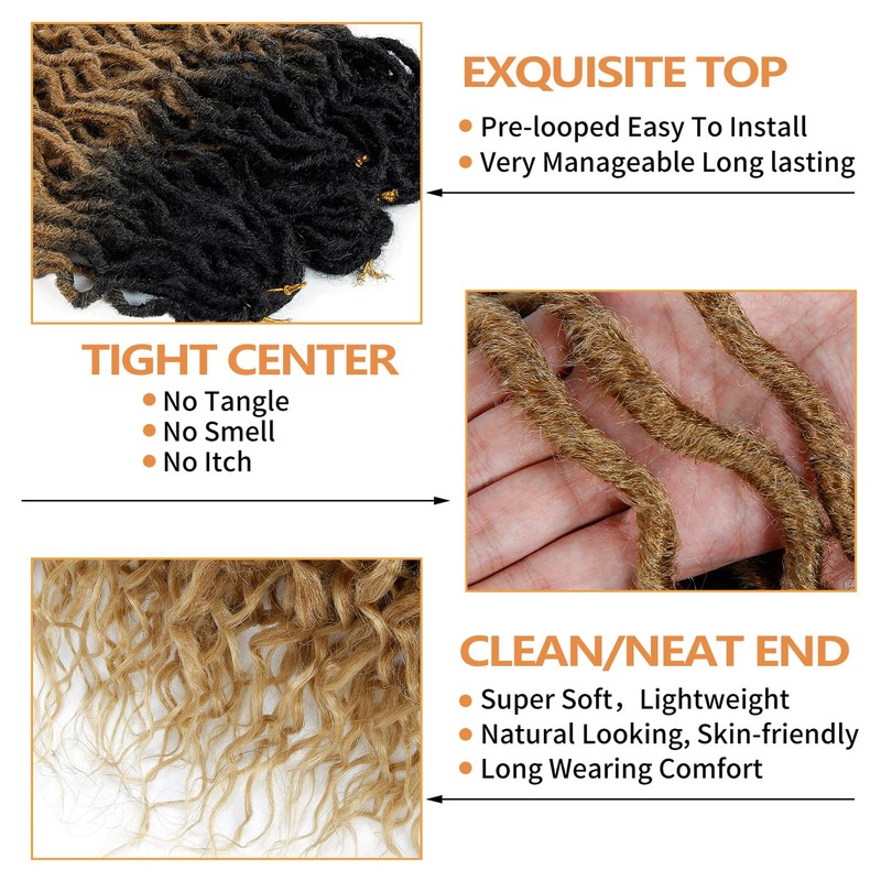 Faux Locs Crochet Braid Hair Bohemian Locs 24 Inches Synthetic