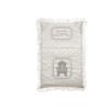 Judaica Unlimited Satin Bris Pillow Puya White and Silver Quilted