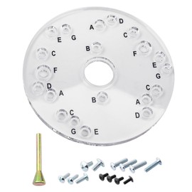 71369 Router Base Plate 6-1/2" Diameter Clear Acrylic Sub Base with Marked Holes Fits for Porter Cable, Bos-ch, Craftsman, Dewalt, Hitachi, Ryobi