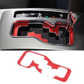 KELEIMAI Car Accessories Fit for Toyota Tacoma 2011-2014 Aluminum Alloy Car Red Control Gear Track Panel Cover Trims Stickers (Red) Aluminum Alloy 1 PC