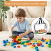 4 Pack Toy Storage Bags,Reusable Clear PVC Game Storage with