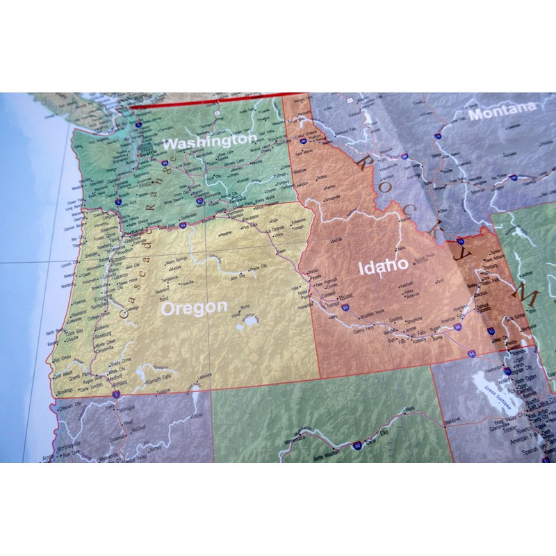 27.5x39.3 World and USA Two Wall Map Set (Paper Folded),