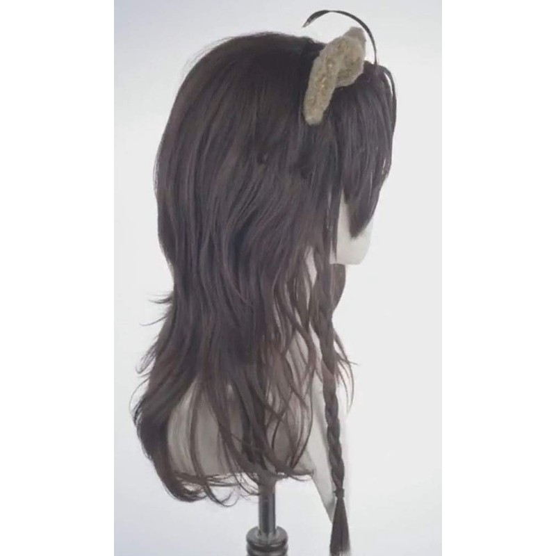ABUNDANTDOODS Leona Kingscholar Cosplay Wig+Ears Leona Kingscholar Costume Accessory with