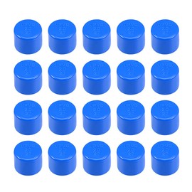 sourcing map 20mm Schedule 20 PVC Pipe Cap Fitting, Slip End Caps DWV(Drain Waste Vent) Irrigation Swimming Pool Sound Deadening, Blue 20Pcs
