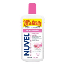 Crema Nuvel Aclarante e Humectante para Piel Seca Con Protección Solar, 750 mL