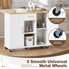 Shintenchi Kitchen Island with Storage, Bar Cart Cabinet Island Table