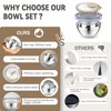 P&P CHEF 4-In-1 Stainless Steel Colander with Bowl Set, Rotatable