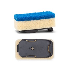 Bayeco Pack of 3 Blue Replacement Sponge with Handle, No Streaks, Specially Designed for Delicate and Non-Stick Surfaces, High Strength and Durability, Easy to Apply