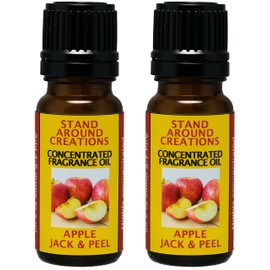 Set of 2 - Concentrated Fragrance Oil - Apple Jack & Peel - Apples and Oranges Blended w/Cinnamon, Clove, Nutmeg. Infused w/Essential Oils. (.33 fl.oz.)