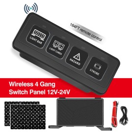 buymoremoreshop For Jeep Wrangler JK 4 Gang Switch Panel Electronic Relay Circuit Control System