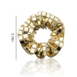 Disco Sequin Hair Scrunchies for Women Girls Disco Ball Glitter Hair Ties for Thick Thin Hair No Damage Ponytail Holders for Women Bachelorette Party Favors Hair Ties for Girls Retro 70s Bridal Shower