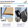 Windscreen4less 10' x 12' x 15.6' Sun Shade Sail Right