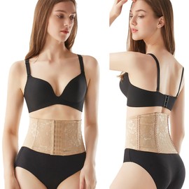 Waist Trainer for Women Lower Belly Fat, Lower Belly Tummy Control Shapewear Corset Shapewear for Women, Corset Dress Faja Body Shaper Fajas Para Mujeres (Beige, Medium)