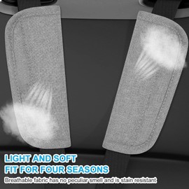 WADY 2 Fundas para Cinturones de Seguridad de Auto,Almohadillas Suaves para Hombros y Cuello,Protector Universal para Niños y Adultos,Cojines Cómodos contra Rozaduras, Accesorio para Cinturón de Coche