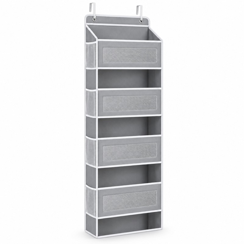 5-Shelf Over-the-Door Hanging Organizer for Bedroom and Bathroom – Anti-Tilt