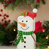 Glitzhome Christmas Stocking Holder, Set of 2 Metal Snowman Hanger