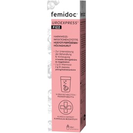 femidoc UROEXPRESS Fizz Effervescent Tablets Pack of 14 | Supports Treatment and Prevention of Cystitis | Active Ingredient 2 g D-Mannose | Vegan