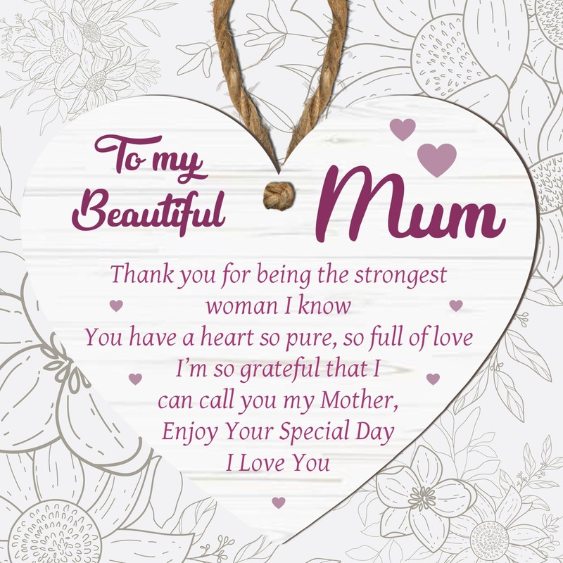 Pixie's Gift Mum's Heartfelt Keepsake: Handcrafted Wooden or Acrylic Heart