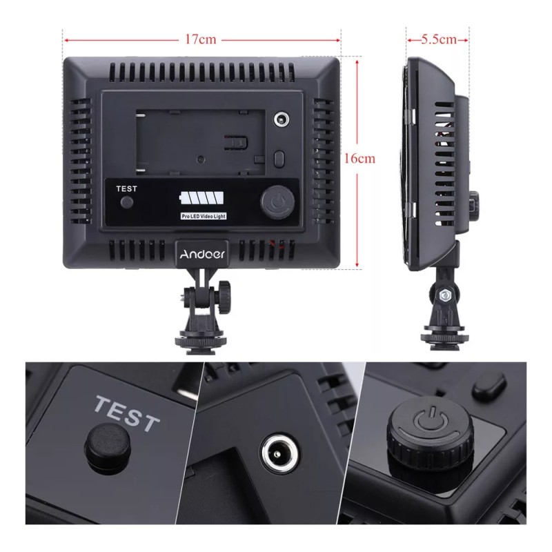 generic Panel De Lámpara Andoer W300 Para Fotografía De Vídeo,