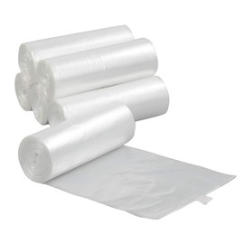 Ponpong 15 Litre Clear Garbage Bin Bags, Bin Liners, 6 Rolls, Pack of 150