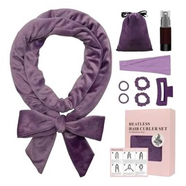 9 Pzs Curly Ondas En Cabello Calor Tubo Con Scrun Rizos Sin