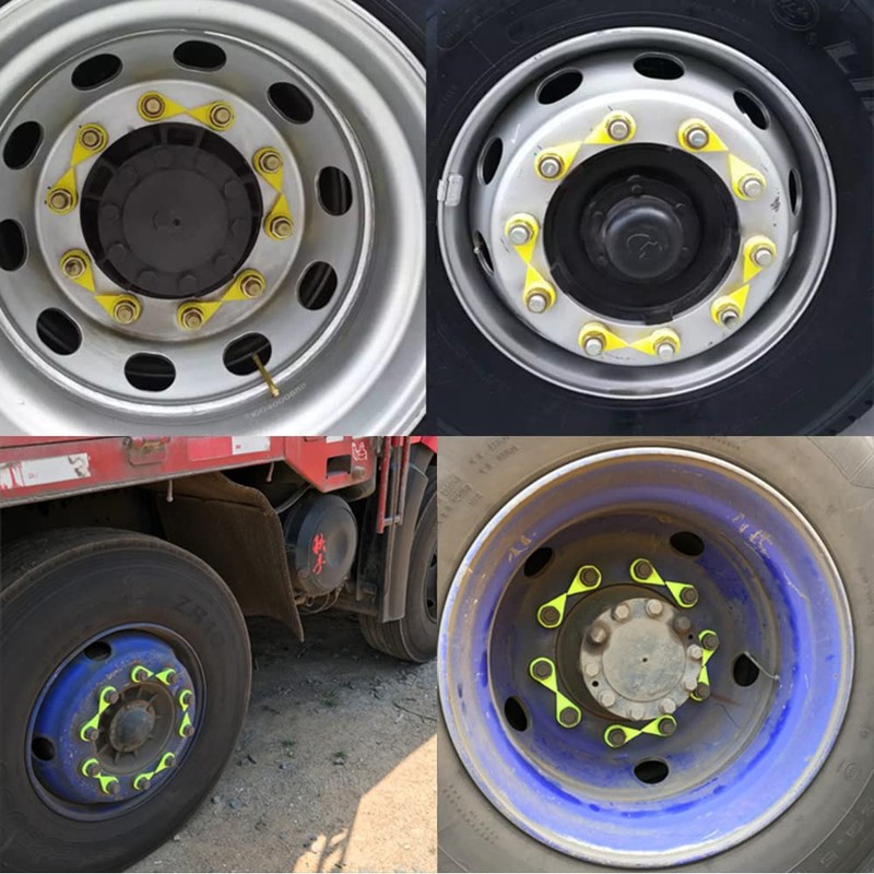 21mm Yellow Wheel Nut Indicators Truck Safety 25 Pack Loose