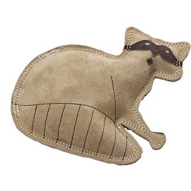 Ethical Pet Dura-Fused 7.25-Inch Leather Dog Toy, Small, Raccoon