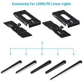 LEONLITE LED Linear Light Ceiling Mount Kit, ONLY for LEONLITE Linear Lights, Industrial-Grade SPCC Steel Bracket for Single Fixture Installation
