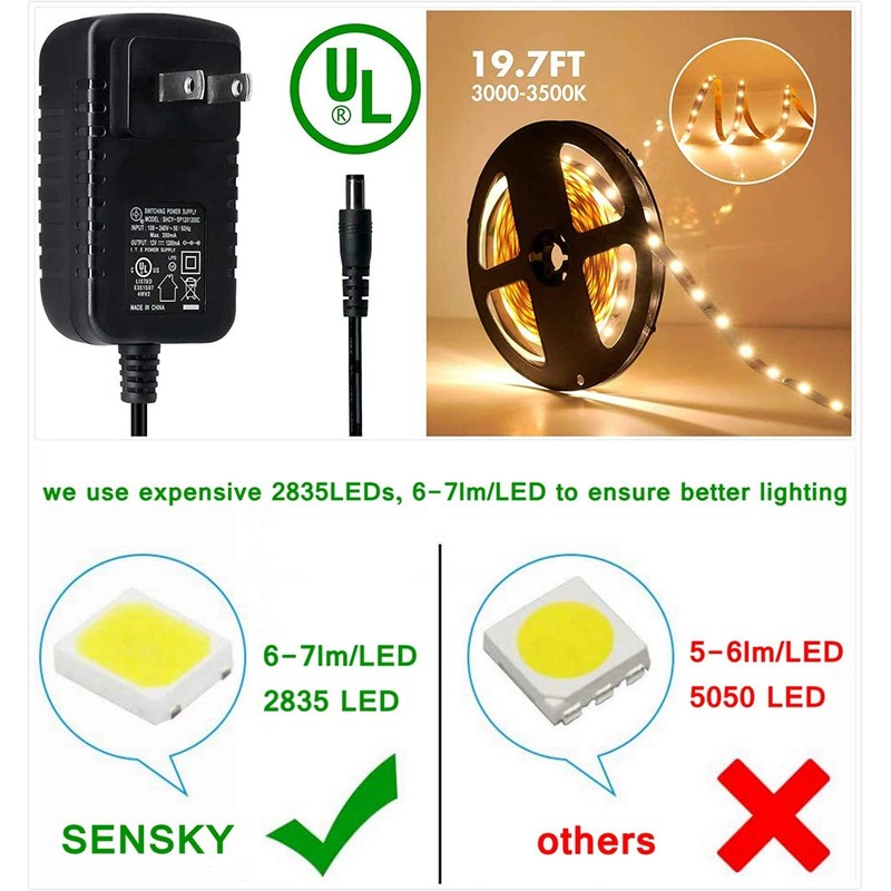 SENSKY Gun Safe Lighting Flexible LED Strip Lights Kit with