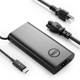 130W Dell USB C Laptop Charger for Dell XPS 15 17 9500 9575 9700 Precision 3560 3550 5530 2-in-1 5550 5750 Latitude 7210 9410 9510 5420 5510 5520 Type C Adapter DA130PM170 HA130PM170 0TDK33 0Y2XGV